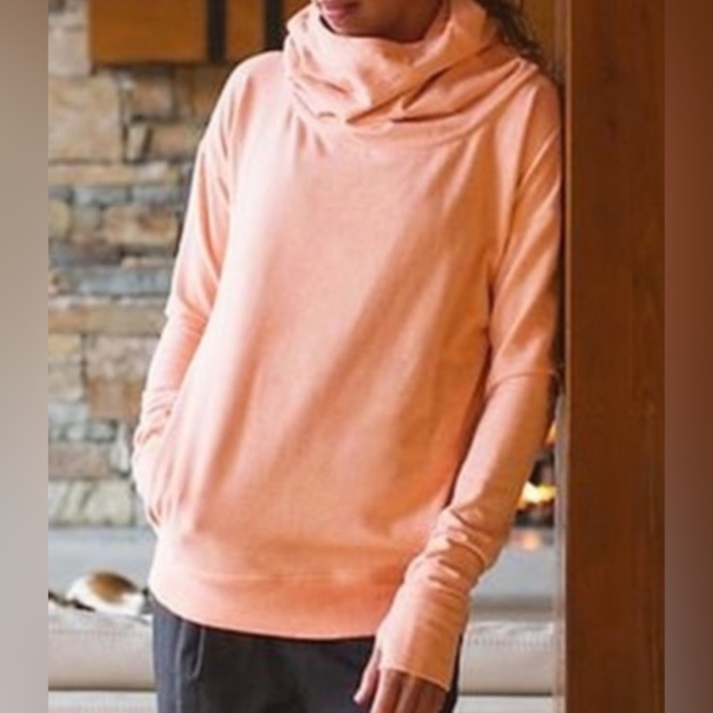 Lululemon Stress Less Hoodie Heathered
Coral Sweatshirt